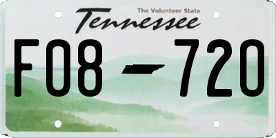 TN license plate F0872O