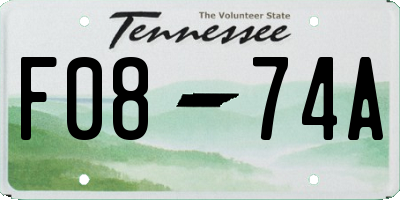 TN license plate F0874A