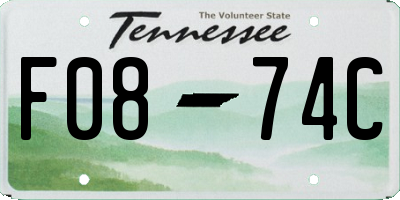 TN license plate F0874C