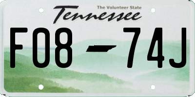 TN license plate F0874J