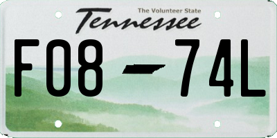 TN license plate F0874L