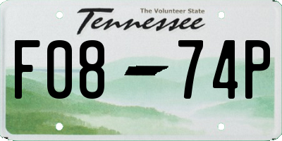 TN license plate F0874P