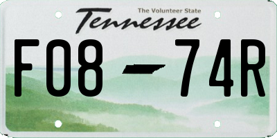 TN license plate F0874R