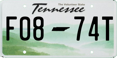 TN license plate F0874T