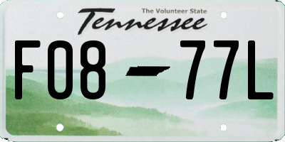 TN license plate F0877L