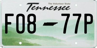 TN license plate F0877P