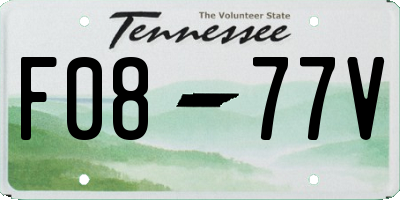 TN license plate F0877V