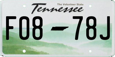 TN license plate F0878J