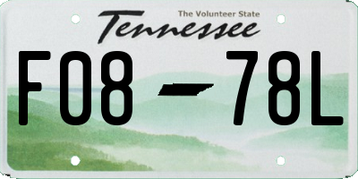 TN license plate F0878L