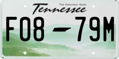TN license plate F0879M