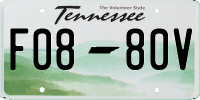 TN license plate F0880V