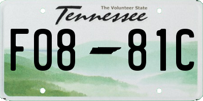 TN license plate F0881C