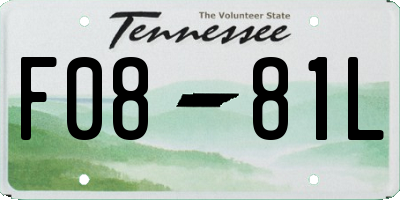 TN license plate F0881L