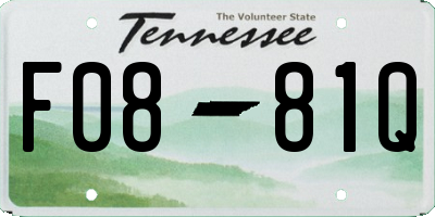 TN license plate F0881Q
