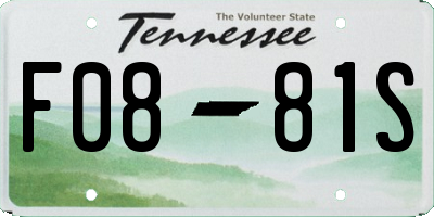 TN license plate F0881S