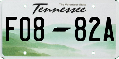 TN license plate F0882A