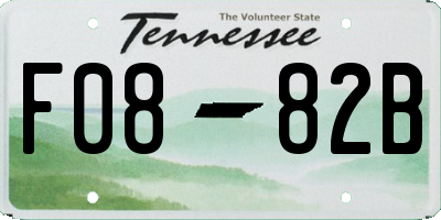 TN license plate F0882B