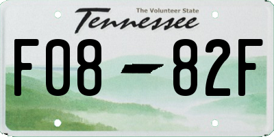 TN license plate F0882F