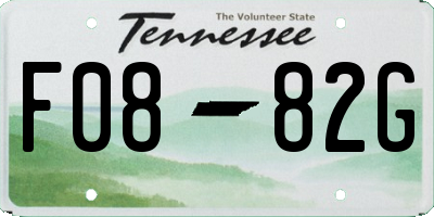 TN license plate F0882G