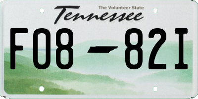 TN license plate F0882I