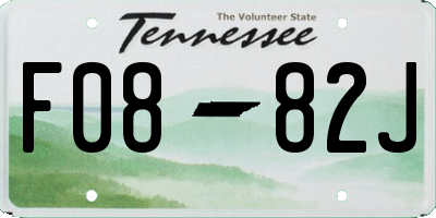 TN license plate F0882J