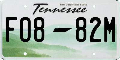TN license plate F0882M