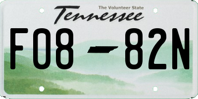 TN license plate F0882N