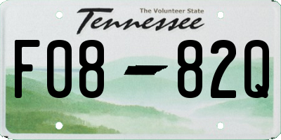 TN license plate F0882Q