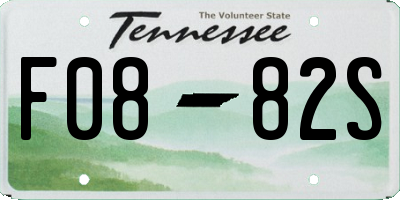 TN license plate F0882S