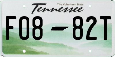 TN license plate F0882T
