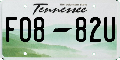 TN license plate F0882U