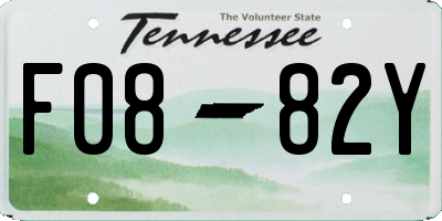 TN license plate F0882Y