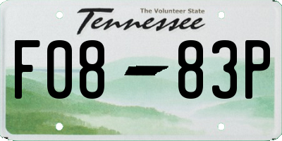 TN license plate F0883P