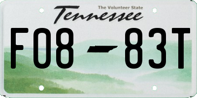 TN license plate F0883T