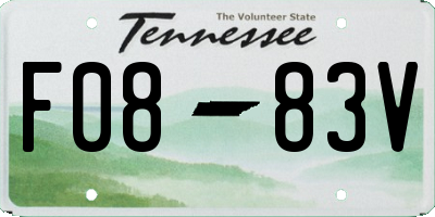 TN license plate F0883V