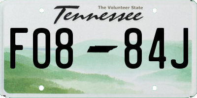 TN license plate F0884J