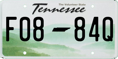 TN license plate F0884Q