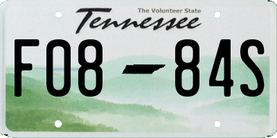 TN license plate F0884S