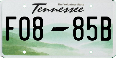 TN license plate F0885B