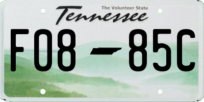 TN license plate F0885C
