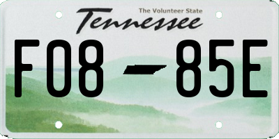 TN license plate F0885E