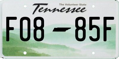 TN license plate F0885F
