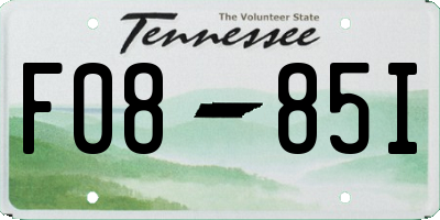 TN license plate F0885I