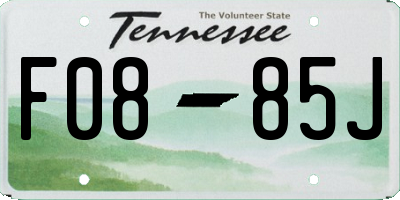 TN license plate F0885J