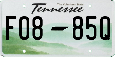 TN license plate F0885Q