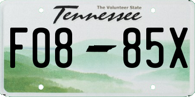 TN license plate F0885X