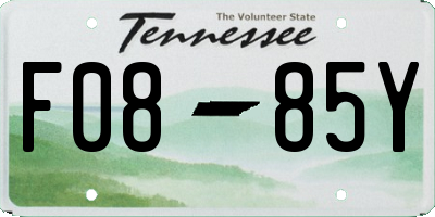 TN license plate F0885Y