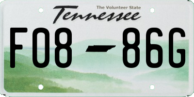 TN license plate F0886G