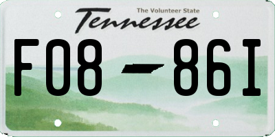 TN license plate F0886I