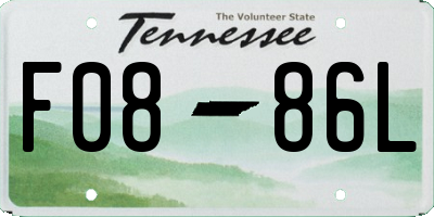 TN license plate F0886L